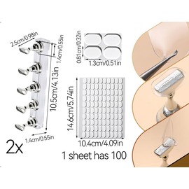 Emezddo Set of 2 Nail Stand Set with Transparent Glue, Acrylic Nails DIY Set with Magnet, Imprint Nail Tips Practice Stand for Use at Home, Shop and Salon (Silver)