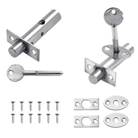 2 Pack Mortice Door Bolt with 2 Star Key, Internal Door Lock, Door Security Rack Bolt, Anti-Theft Door Locks Internal, Bolt Lock for Internal Door, Ultimate Home and Workplace Security Solution