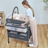 Portable Baby Changing Table with 2 Storage Baskets, BabyBond Foldable