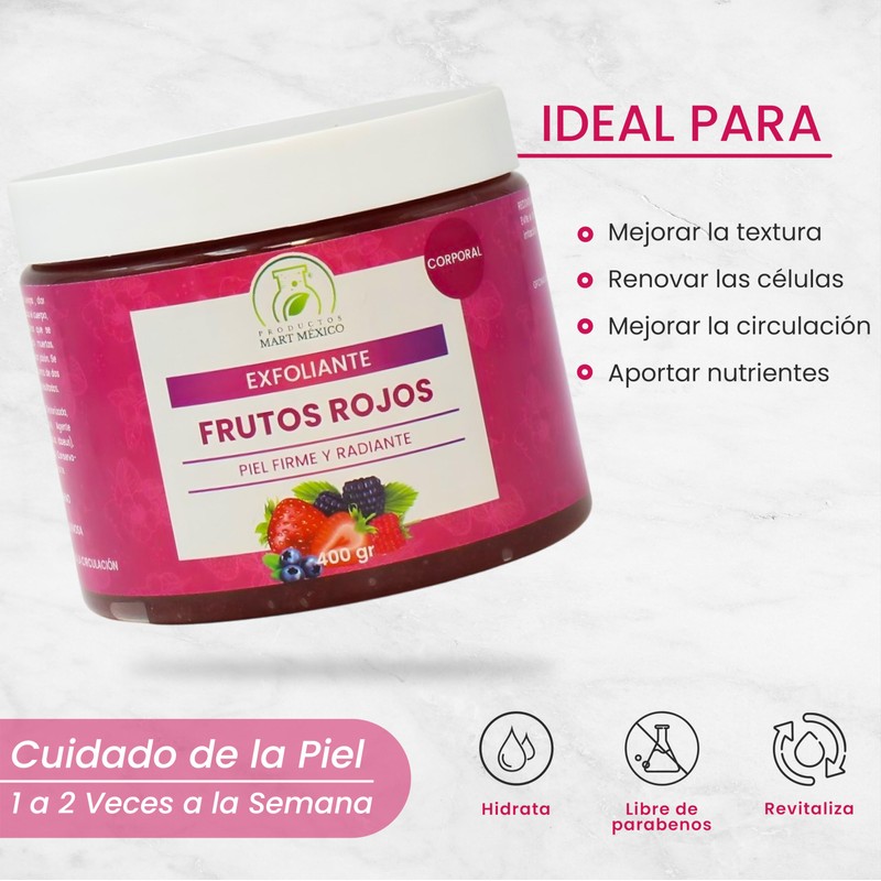 Exfoliante De Frutos Rojos Elimina Toxinas Productos Mart Mexico 400gr