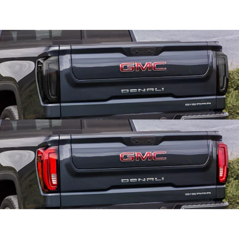 Rvinyl Tail Light Tint Covers Compatible with GMC Sierra 2019-2025