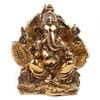 Myga Lord Ganesha Statue - Handmade Gold Decorative Elephant God
