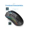 Redragon Mouse inalambrico Gamer Ligero RGB Storm Pro conexión 2.4