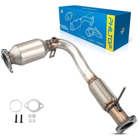 PHILTOP Front Catalytic Converter Kit Direct-Fit Fit For 2010-2014 Equinox/Terrain 2.4L, 2012-2015 Captiva Sport 2.4L - Replace# 644015, 50507 Stainless Steel (EPA Compliant)