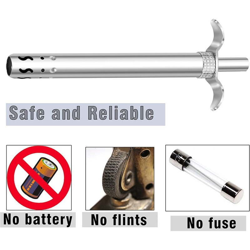 Pack of 2 Easy Grip Waterproof Stainless Steel Gas Lighter