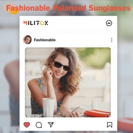 Milifox Polarized Sunglasses Plaid Frame Uv400 For Men And Women Sun Glasses Outdoor Durability Comfortable With Uv Protection