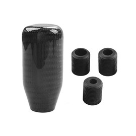 MAX COOL Carbon Fiber Shifter Handle Knob Universal Car Gear Shift Knob Shifter with 3 Adapters M8 M10 M12 Black