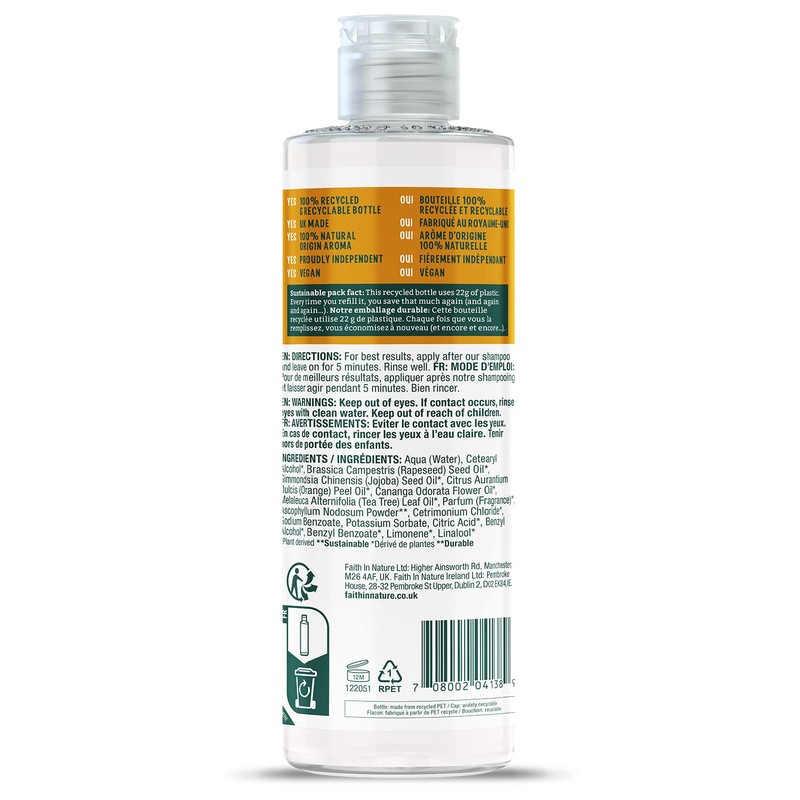 Faith In Nature Jojoba Conditioner, Smoothing, Vegan and Free from