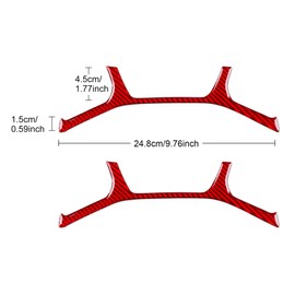 AIRSPEED Car Seat Head Rest Accent Sticker Carbon Fiber Auto Headrest Interior Trim Cover for Toyota Supra GR A90 A91 MK5 2019-2022, Red