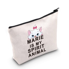LEVLO The Aristocats Cosmetic Bag Cats Marie Fans Gift Marie Is My Spirit Animal Makeup Bag with Zip for Women and Girls, Marie Spirit Animal