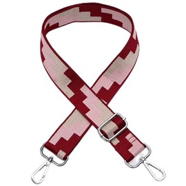 SYSUII Adjustable Shoulder Strap Bag Strap for Bags Width 3.8 cm Boho Style Replacement Shoulder Strap 80-140 cm Shoulder Strap Bag Handle Shoulder Strap for Bags Handbags DIY Accessories Red