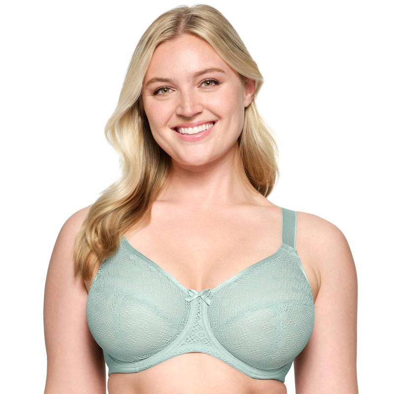 Full Figure Plus Size Lace Comfort Wonderwire Bra Underwire #9855