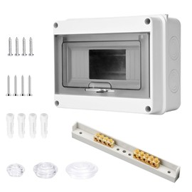 Waterproof Electrical Distribution Box, Dustproof Rainproof Junction Box, Ip65 8 Way Consumer Unit With Steel Mounting Rails Transparent Cover Screw Fasteners For Home Industrial