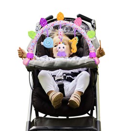 Caterbee Travel Arch Bassinet Toys for Baby Stroller, Crib & Pram. Activity Bar Toy for Indoor and Outdoor(Purle)