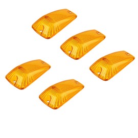 Aeagle Top Roof Light Cab Clearance Marker Cover Lens for 1988-2002 Chevy/GMC C K1500/2500/3500/4500/5500/6500/7500 Kodiak Topkick Trucks 5pcs (Amber)
