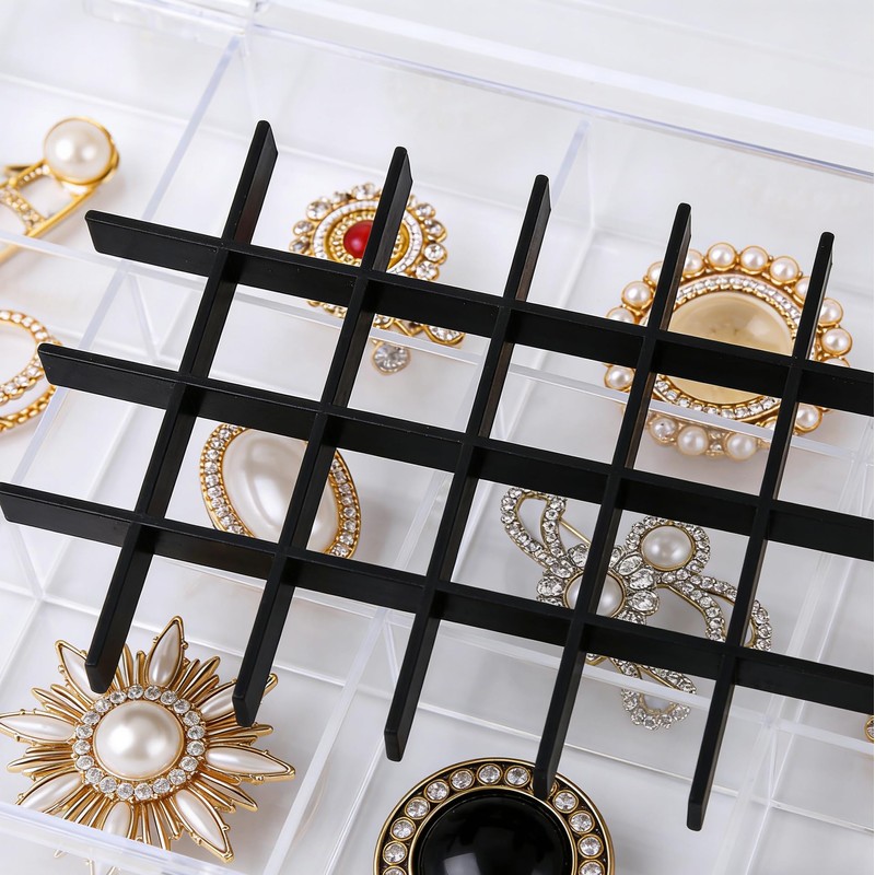 CONGARTENO Jewelry Tray Insert Divider Adjustable Organizer Inserts for DIY