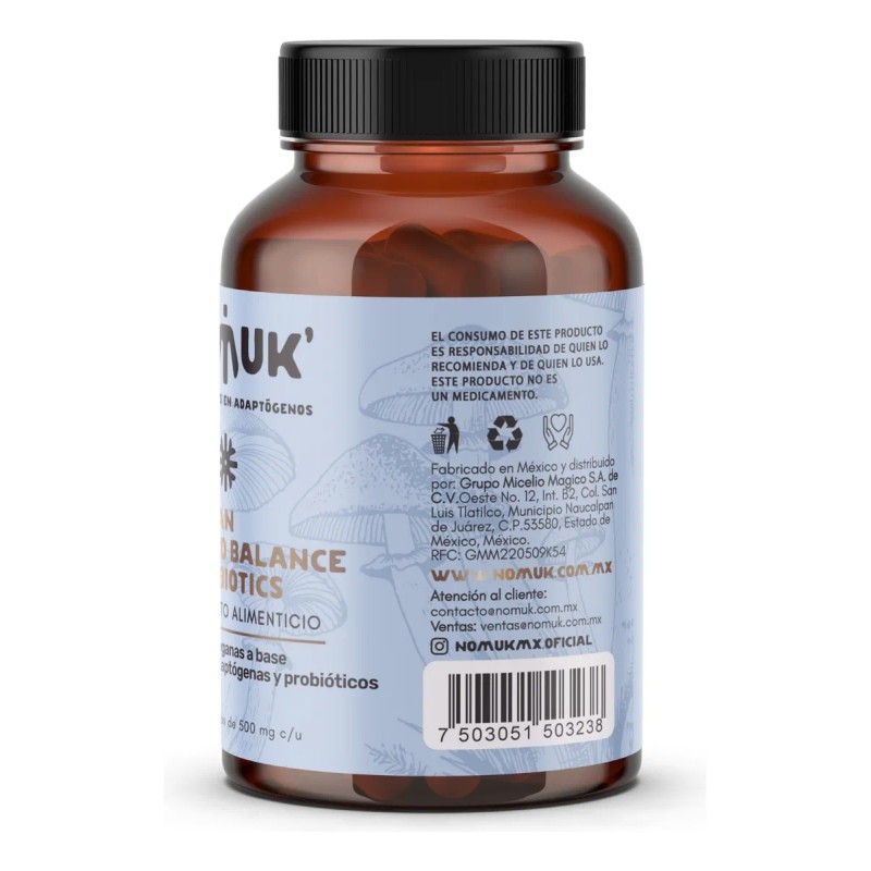 Hormo Balance + Probiotics | Nomuk| 60 Cápsulas