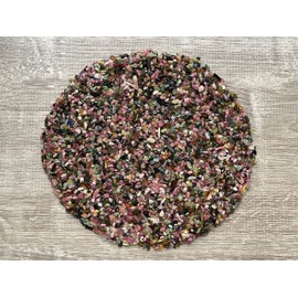 GAF TREASURES Wholesale Natural Semi Tumbled Rainbow Tourmaline Gemstone Chips, Crushed Mini Crystals, Undrilled Crystal Chips (Rainbow Tourmaline, 0.25 Pound)