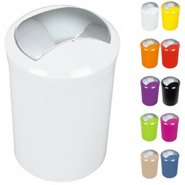 Spirella Malibu Waste Basket HIPS Shiny White 30 cm x 19 cm