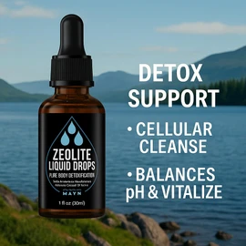 MAYN Zeolite Drops with DHQ – Naturally Sourced Mineral Blend for Everyday Wellness – Vegan, Alcohol-Free – 30ml