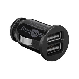 Goobay 58912 Dual USB Port Auto Ladegerät USB Zigarettenanzünder Adapter 12V / 24V Kfz Mini USB Adapter Auto Ladestecker USB A Car Charger 15,5W