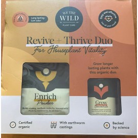we the wild usa Plant Food, Revive & Thrive Duo For Houseplant Vitality, With Earthworm Casings