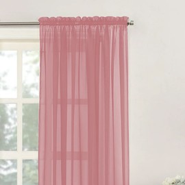NetCurtainsUK Single Plain Voile Net Curtain Sheer Panels Slot Top Heading (Blush, 140cm (55'') Wide x 183cm (72'') Drop), (HMPVP01)