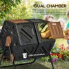 Outsunny Dual Chamber Compost Tumbler Bin, Outdoor Tumbling Composter with