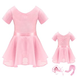 Barwa 18 inch Doll Me Doll Matching Outfits Clothes 4 PCS Ballet Ballerina Outfits Dance Dress Costume for Girls and 18 inch Dolls (120cm)