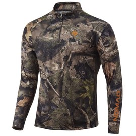 Nomad Mens Pursuit | Jacket W/Moisture Management 1/4 Zip Pullover, Mossy Oak Droptine Camo, 3X-Large US