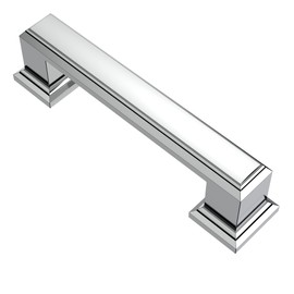 Alzassbg 10 Pack Polished Chrome Cabinet Pulls, 3 Inch(76mm) Hole Center Cabinet Handles Kitchen Pulls for Cabinets and Drawer AL3071CP