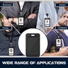 3 Pack Sliding ID Badge Holders Black Plastic Vertical ID
