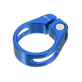 PATIKIL 31.8mm Cycles Bike Seat Post Clamp, Aluminum Alloy Seat Tube Clip Bike Quick Release Clamp for Mountain Bike Road Bike Gear Track Bike Folding Bike Blue