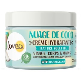 Lovea Crème Hydratante Visage Corps &amp; Mains Nuage de Coco 200 ml