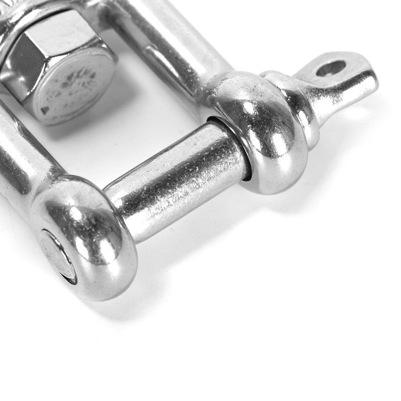 Ruimou 1Pcs 316 Stainless Steel Double Shackle Universal Swivel Ring