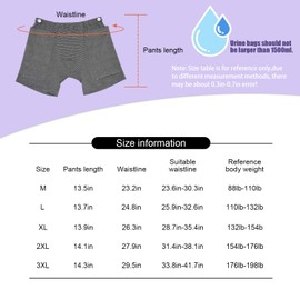 2 Pack Incontinence Care shorts, Catheter Leg Bag Shorts, Nephrostomy Bag Shorts for Women, Compatible with Ostomy, Foley, Suprapubic & Biliary Catheters (Stripe (Women), Large)