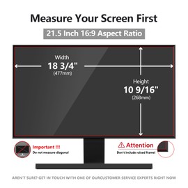 Pozlle [5 Pack] 21.5 Inch Computer Privacy Screen Shield for 16:9 Widescreen Desktop Monitor - Anti-Glare Blue Light Privacy Filters and Anti Spy Privacy Screen Protector Film