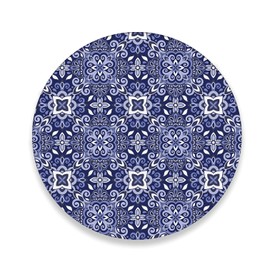 HASTA LA RAIZ | Tabla para quesos, botanas y carnes frias hecha a mano artesanalmente. Charola redonda portatil. Plato para servir. Línea Talaveras (Talavera)