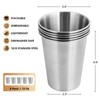 Qrooper Stainless Steel Cups, 12 Oz Metal Drinking Glasses for