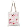 Pyoul Pink Bow Cherry Handbag Gift for Cherry Lovers Aesthetic