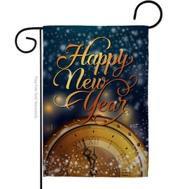 Angeleno Heritage G135335-BO 13 x 18.5 in. Countdown New Year Garden Flag with Winter Double-Sided Decorative Vertical Flags House Decoration Banner Yard Gift