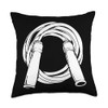Jump Rope Illustration For Fitness Enthusiasts Throw Pillow