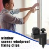 12 Pack 3/8 in Nylon Window Screen Clip with Screws