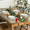 Artoid Mode Holly Eucalyptus Mistletoe Christmas Round Place Mats Set