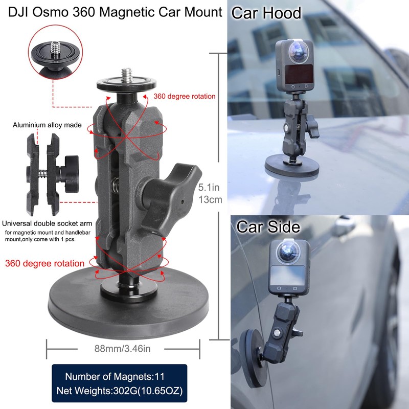 PellKing Accessories Kit for DJI Osmo 360,Included Carrying Case with
