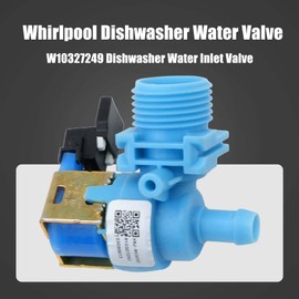 W10327249 Dishwasher Water Inlet Valve Compatible with Whirlpool Kenmore Amana Kitchen Aid Dishwashers, Replaces# W10195047 W10316814 W10327250 W10872255 W11130743 WPW10327249