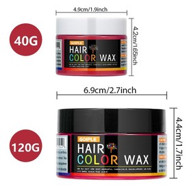 Goiple Temporary Hair Color Wax, Long-lasting Safe DIY Hair Color Cream, Easy To Wash Hair Dye Mud, Daily Party Cosplay Men & Women, Christmas, Christmas Gift - Volume: 40g, Color: Burgundy