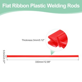 sourcing map 10 Pcs Red Plastic Welding Rods 9.5mm x 330mm HDPE Flat Ribbon Plastic Welding Strip for Repairing Water Tanks Forklift Pallets Trash Cans Transfer Troughs(0.4inch x 13inch)