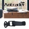 Antrader 4 Set Black Stainless Steel Spring Loaded Latch Catch