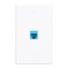 XGGYA 1 Port Ethernet Wall Plate,Cat6 Wall Plate with RJ45